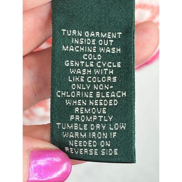 Lauren Ralph Lauren short sleeve tie dye top in orange/fuchsia, size 3X NWT - Picture 3 of 8